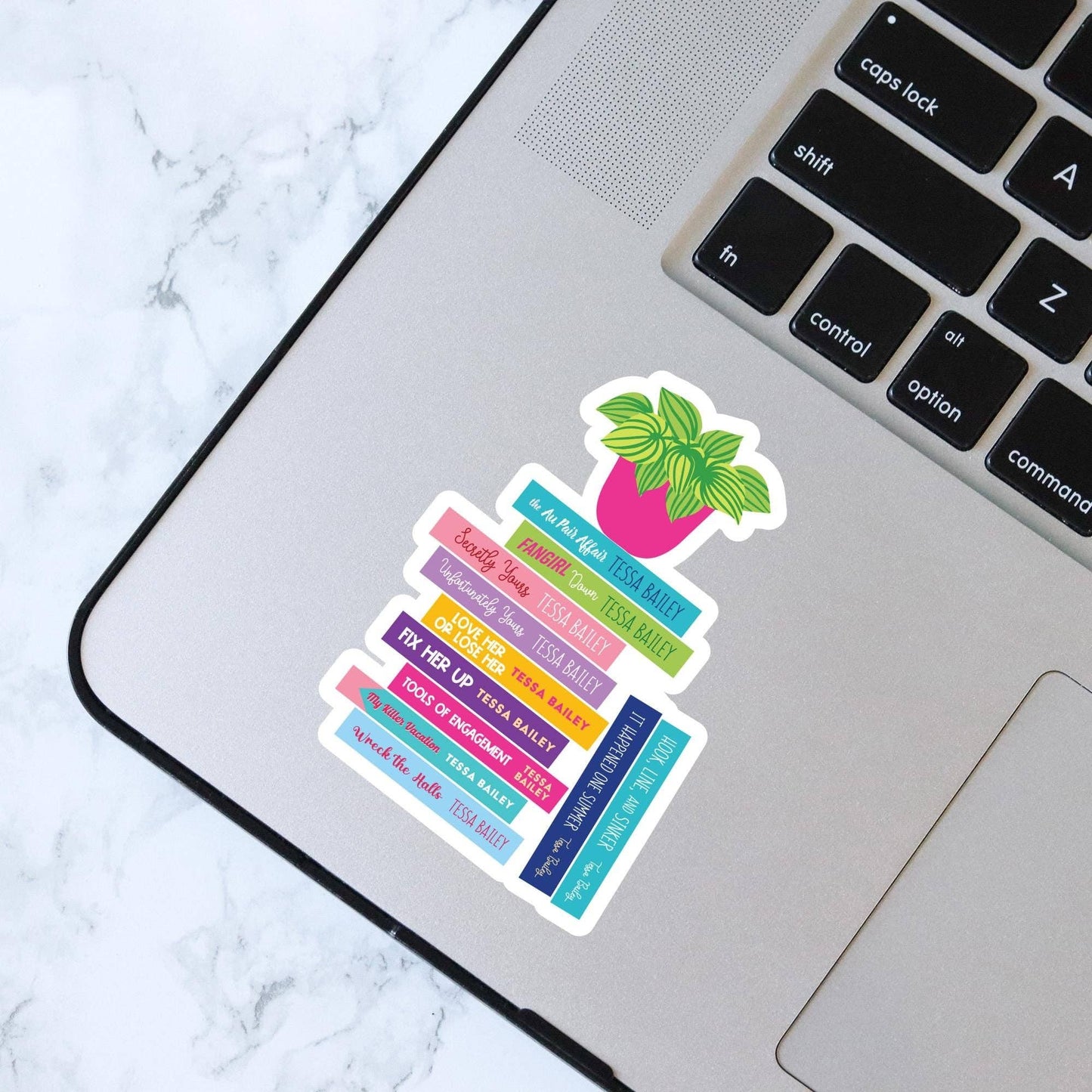 Tessa Bailey Book Stack Sticker