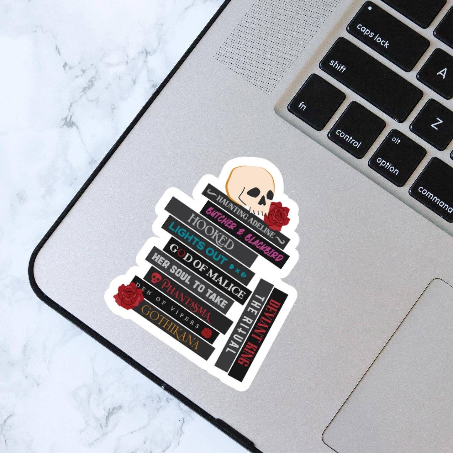 Dark Romance Book Stack Sticker