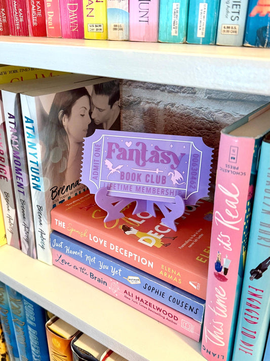 Bookish Shelf Sitter and Decor with Reading Tickets