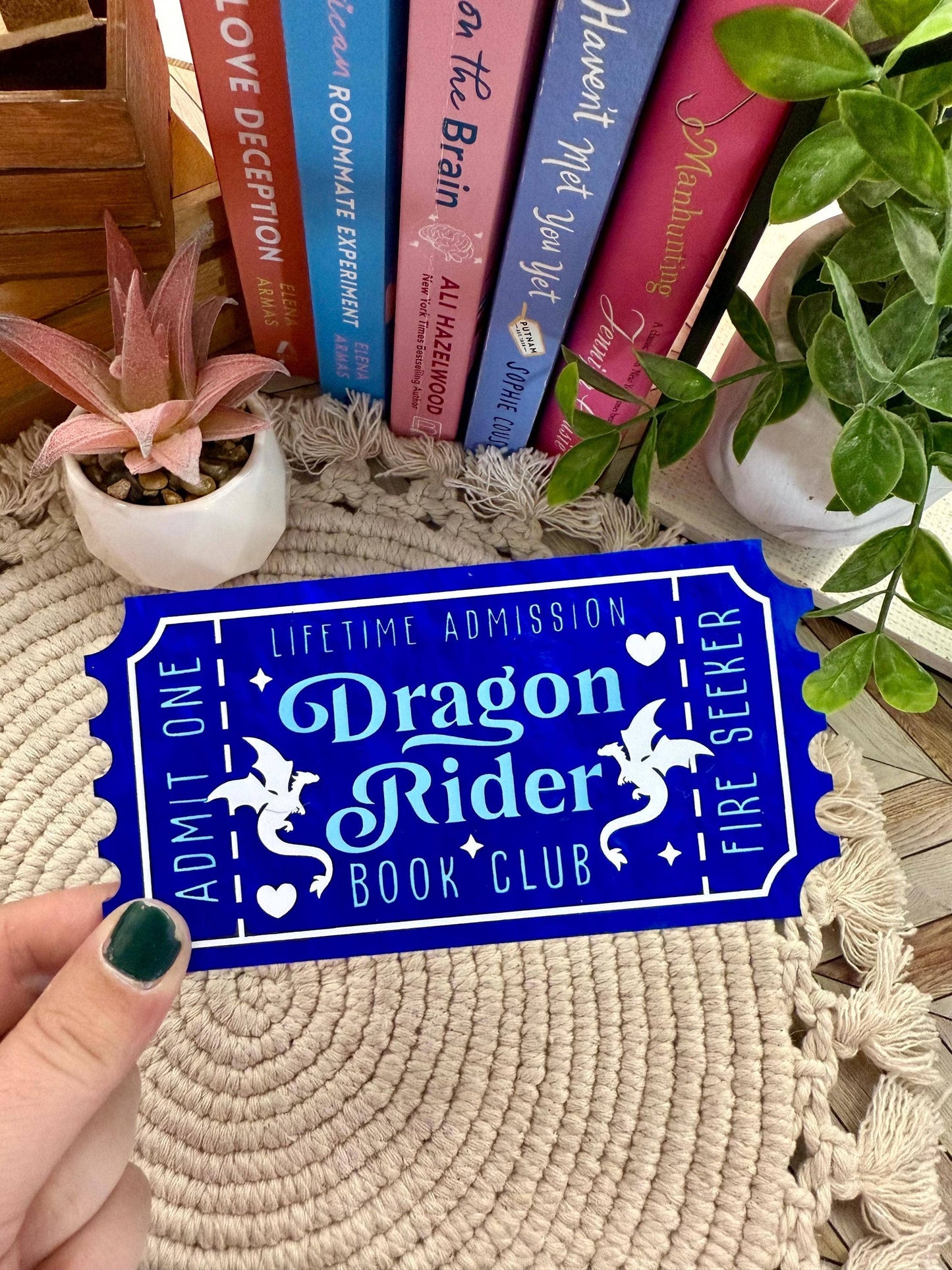 Bookish Shelf Sitter and Decor with Reading Tickets