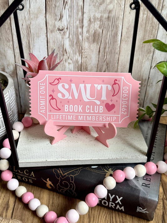 Bookish Shelf Sitter and Decor with Reading Tickets
