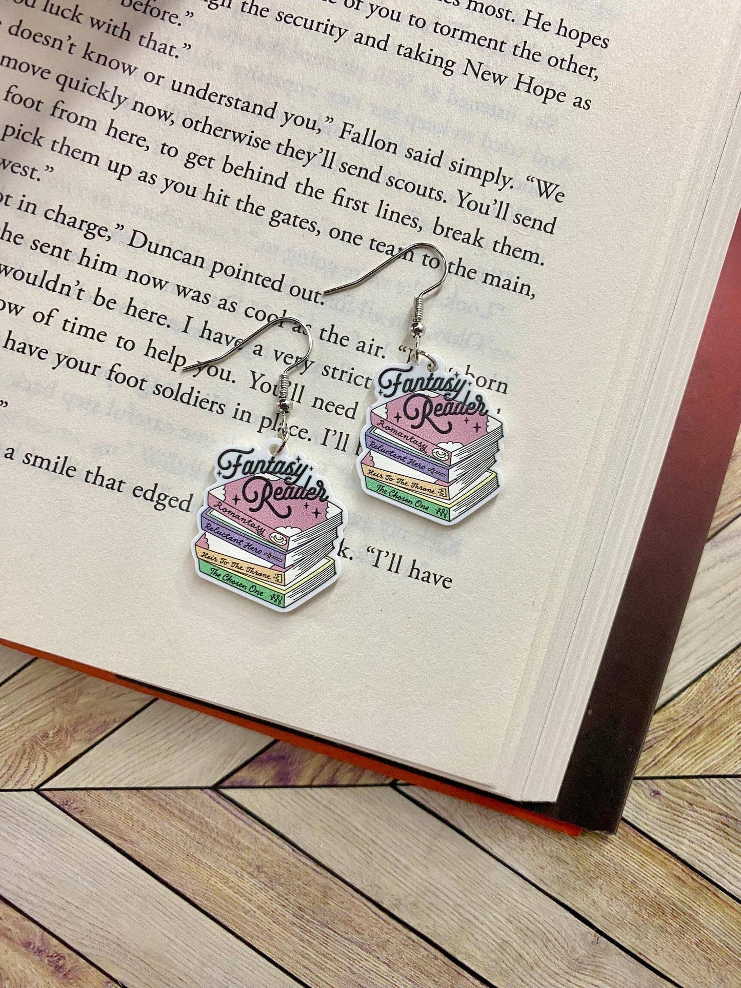 Fantasy Book-Themed Earrings for Readers