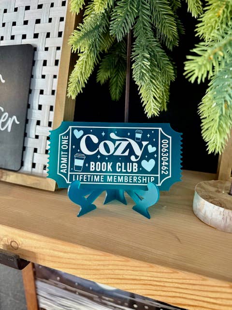 Bookish Shelf Sitter and Decor with Reading Tickets #28 (Copy)