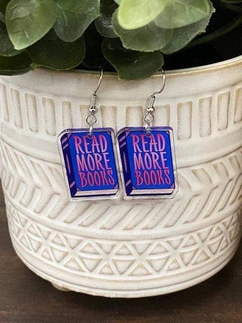 Read More Books Earrings for Book Lovers