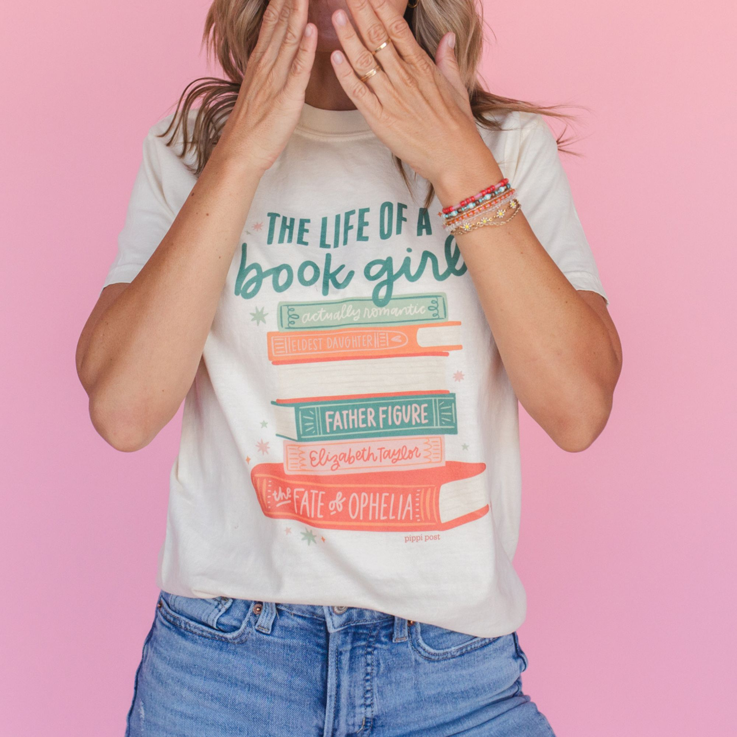 Life of a Book Girl Tee - Ivory
