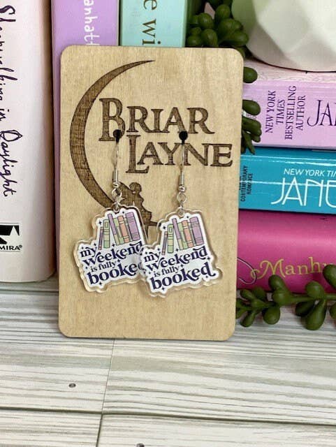 Weekend Booked Reader Book Earrings for Book Lovers