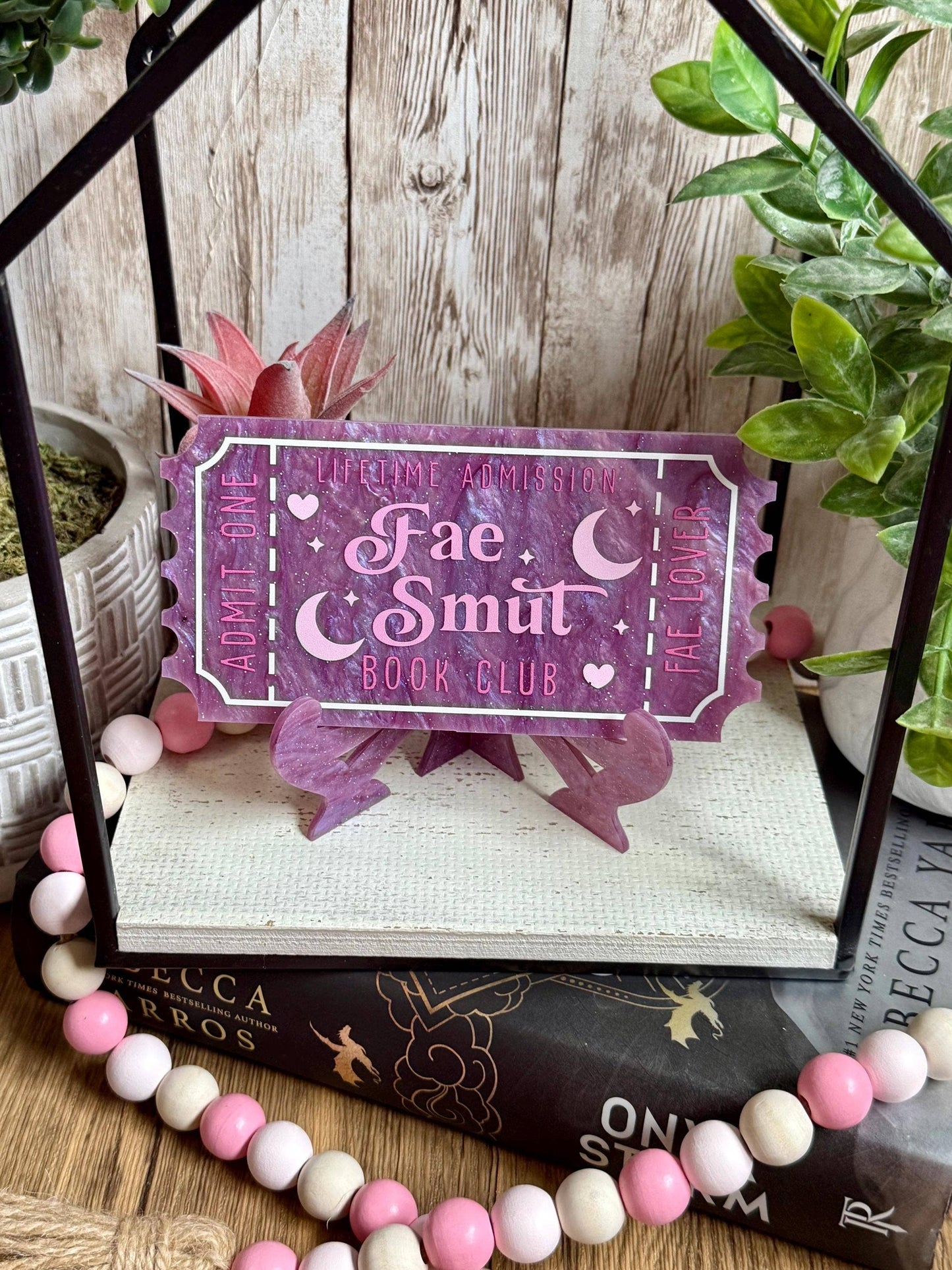 Bookish Shelf Sitter and Decor with Reading Tickets