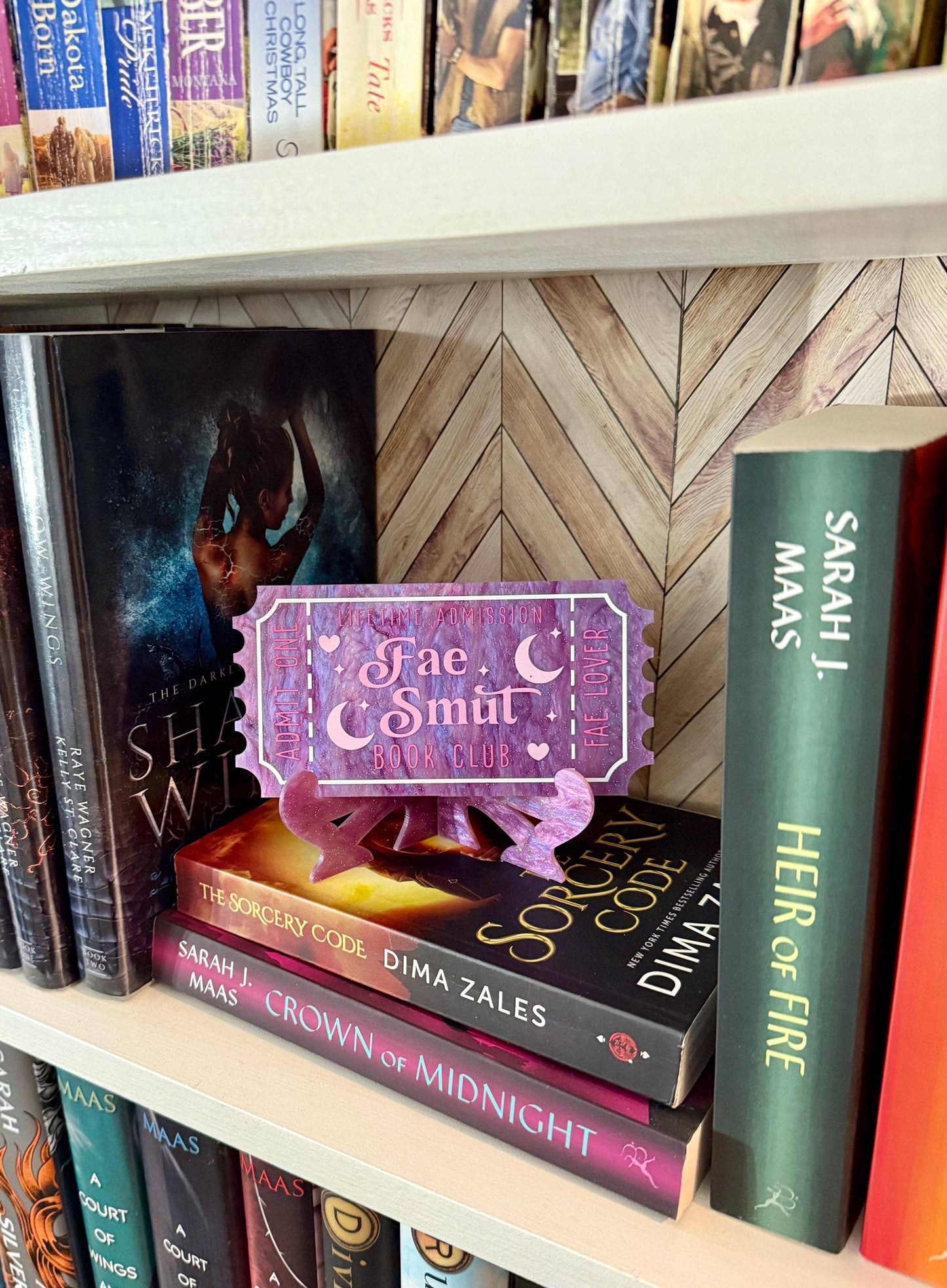 Bookish Shelf Sitter and Decor with Reading Tickets