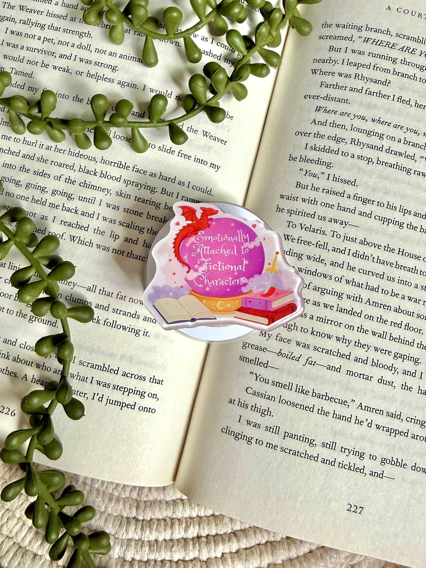 Fantasy Kindle Grip - Fantasy Phone Grip _ Romantasy Grip
