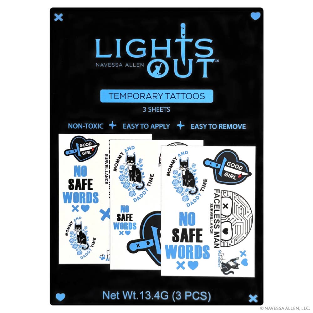 Lights Out Temporary Tattoos (15-Pack)