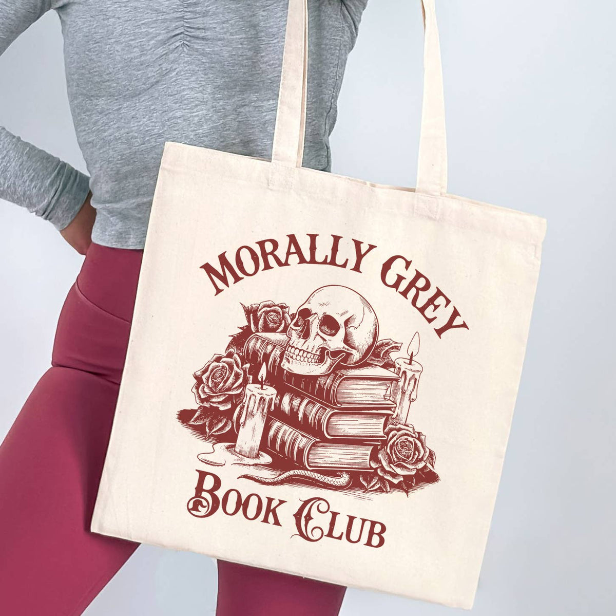 Morally Grey Book Club Canvas Tote Bag