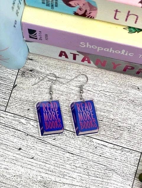 Read More Books Earrings for Book Lovers