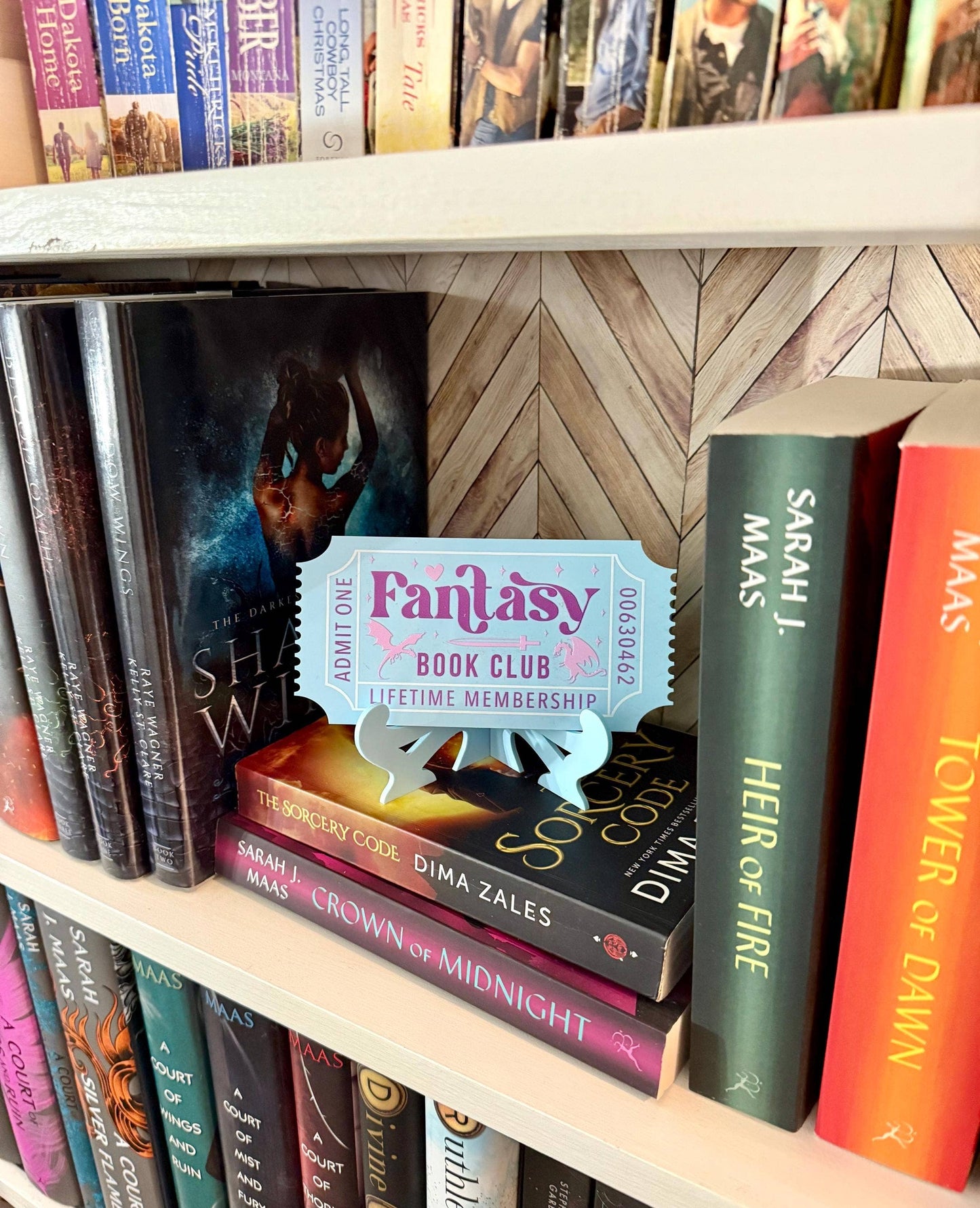 Bookish Shelf Sitter and Decor with Reading Tickets