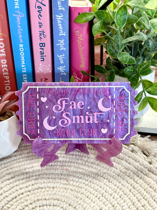 Bookish Shelf Sitter and Decor with Reading Tickets