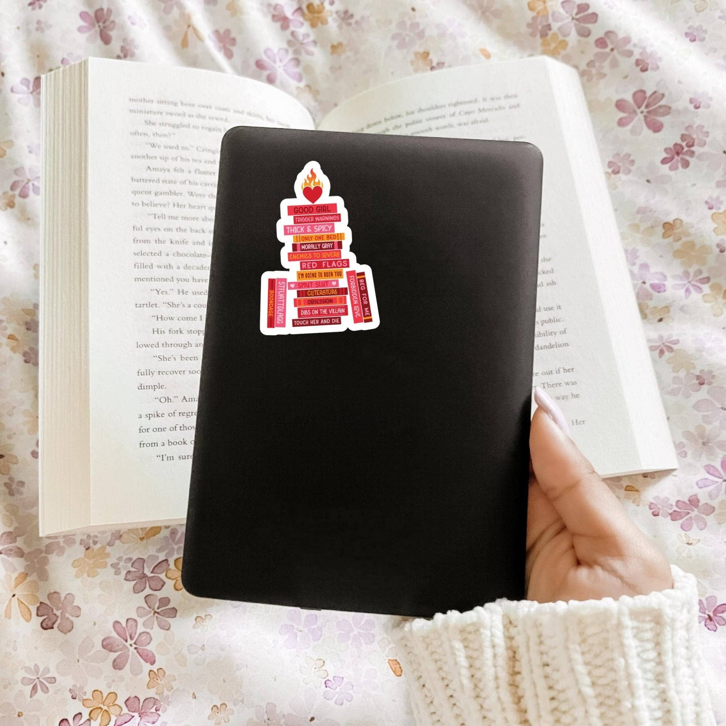Smut Book Stack Sticker