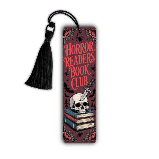 Horror Readers Book Club Aluminum Metal Bookmark