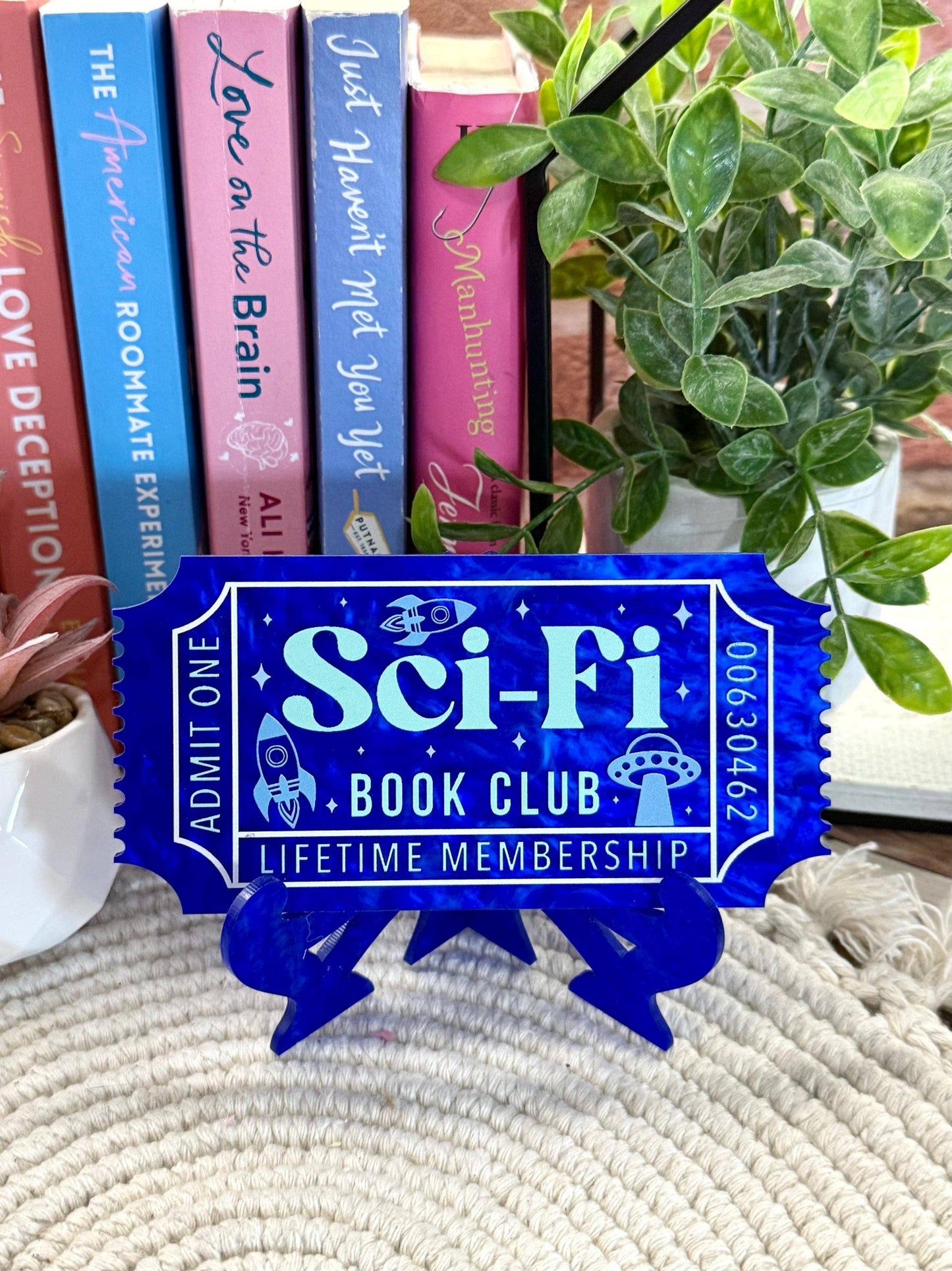 Sci Fi Bookish Shelf Sitter and Bookshelf Decor Ticket
