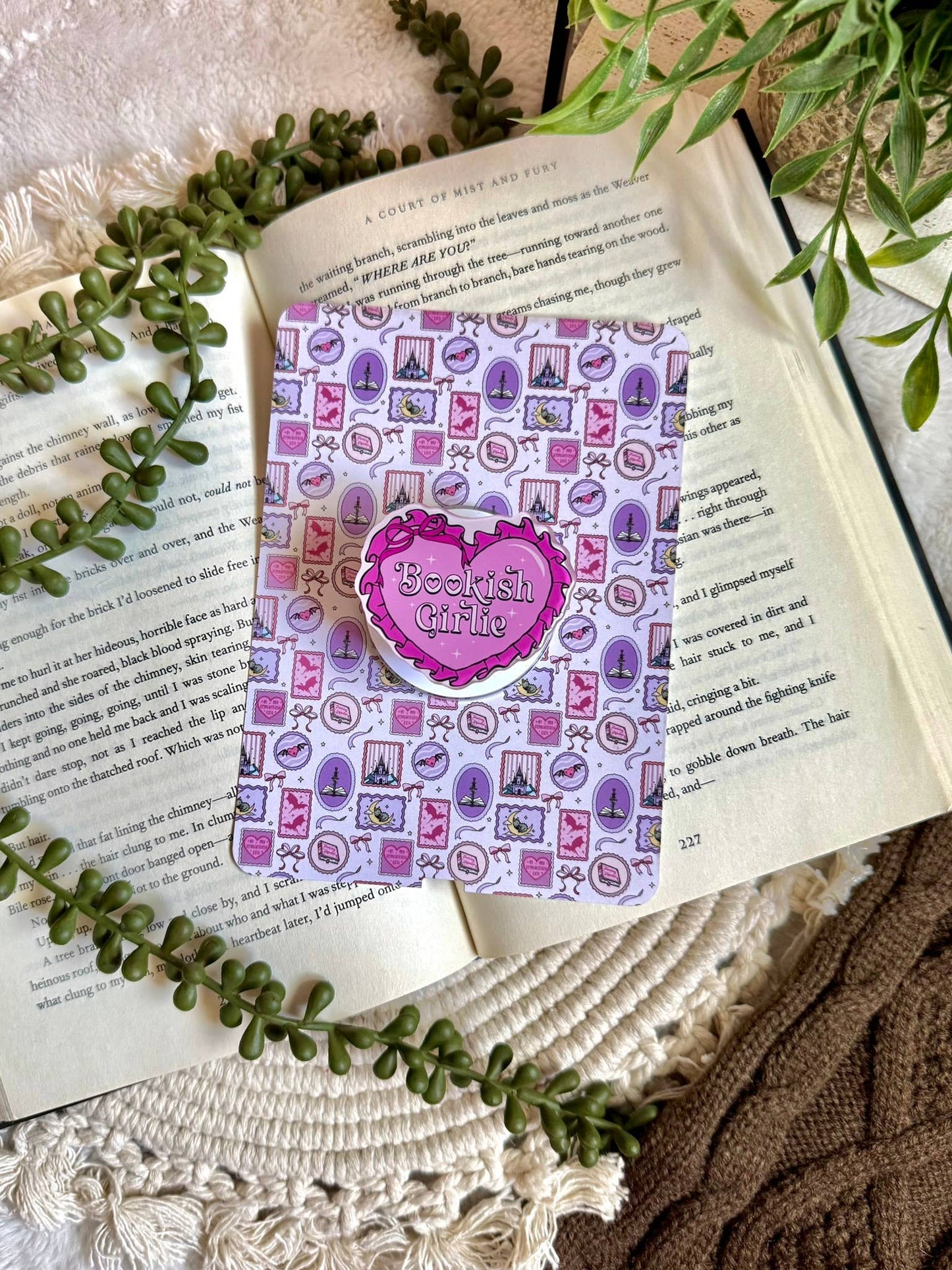Bookish Reading Kindle Grip - Bookish Kindle Phone Grip -