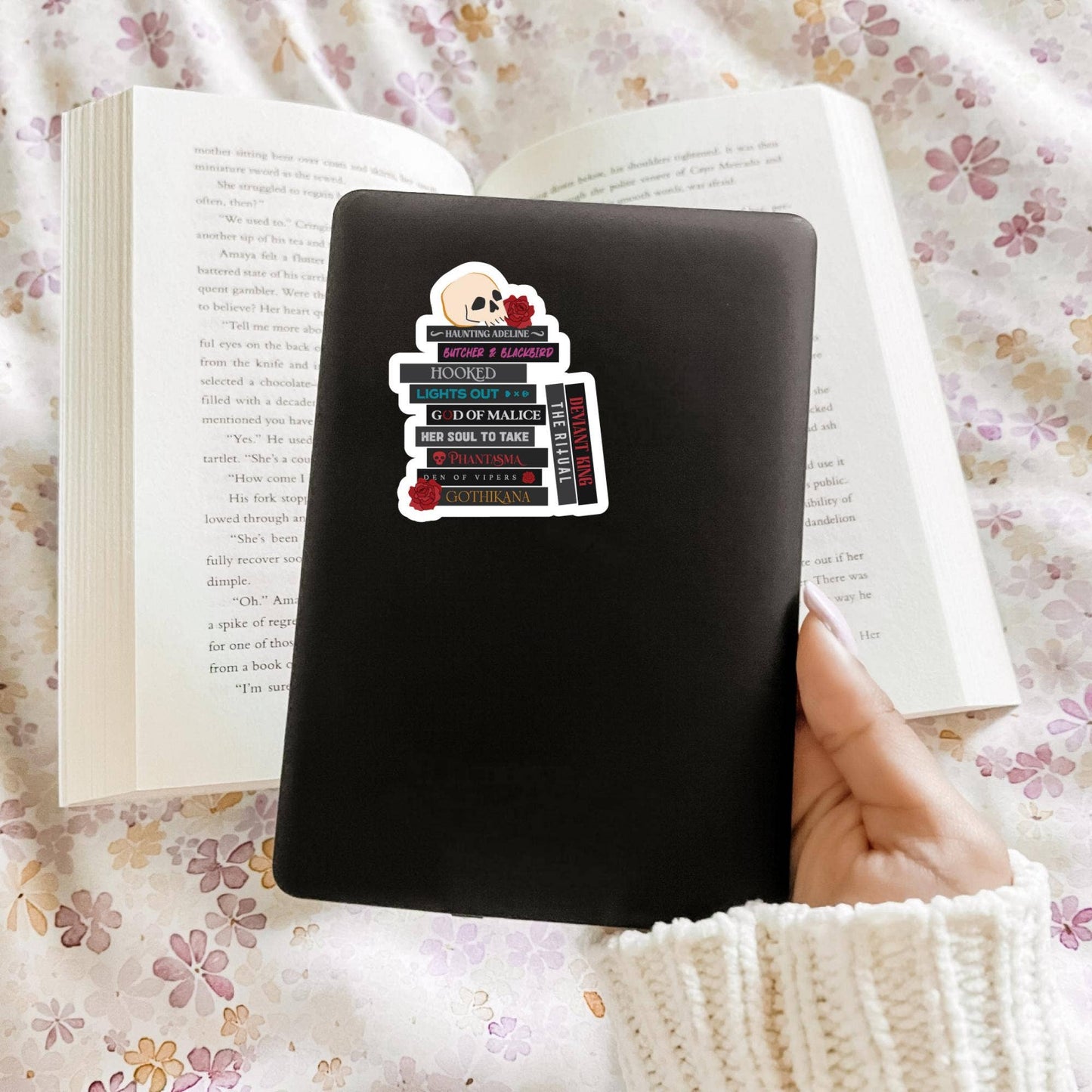 Dark Romance Book Stack Sticker