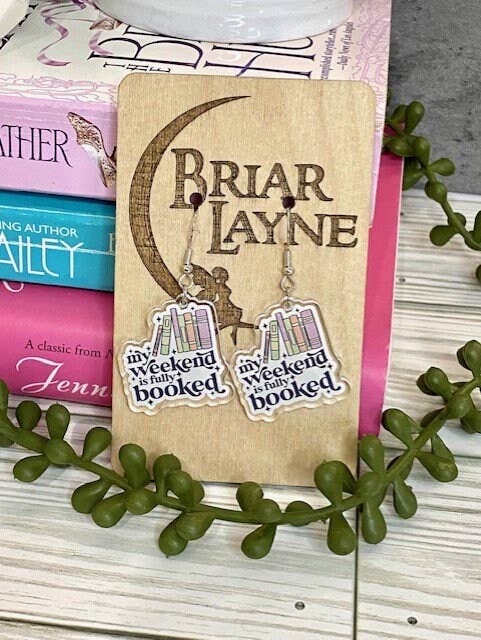 Weekend Booked Reader Book Earrings for Book Lovers