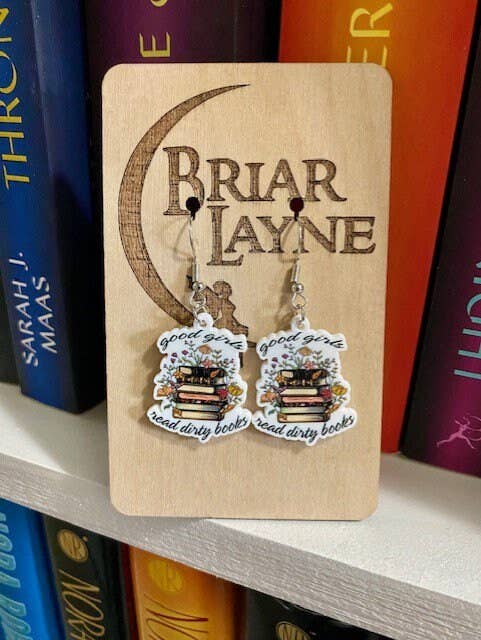 Good Girls Read Dirty Books & Coffee Bookish Earrings