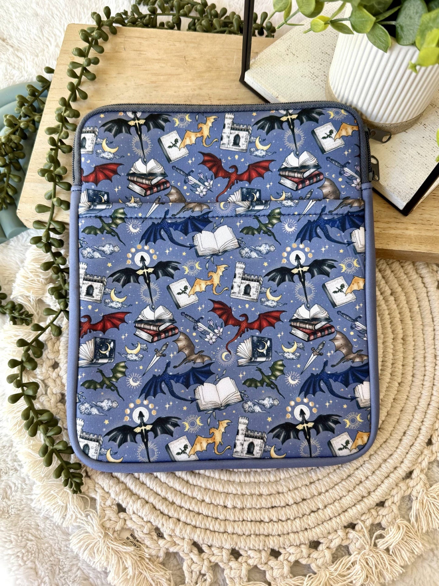 8x10 Dragon Book Sleeve | Book Sleeve | Kindle Storage