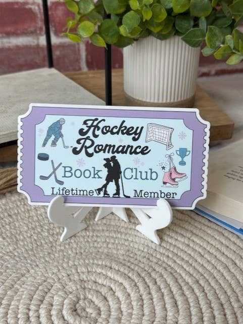Hockey Romance Ticket Bookshelf Decor