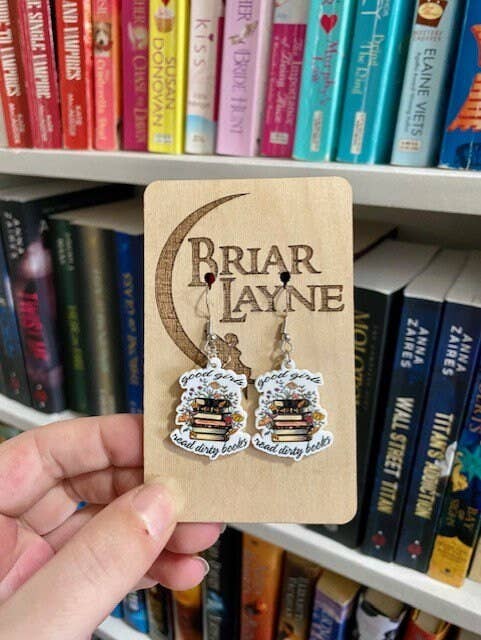 Good Girls Read Dirty Books & Coffee Bookish Earrings
