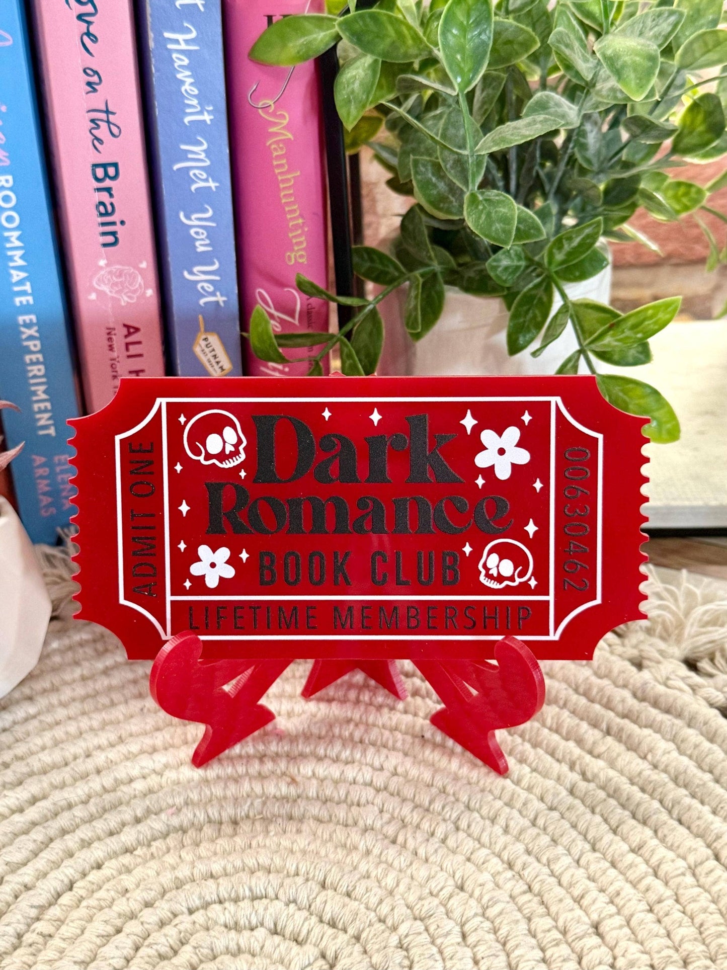 Bookish Shelf Sitter and Decor with Reading Tickets