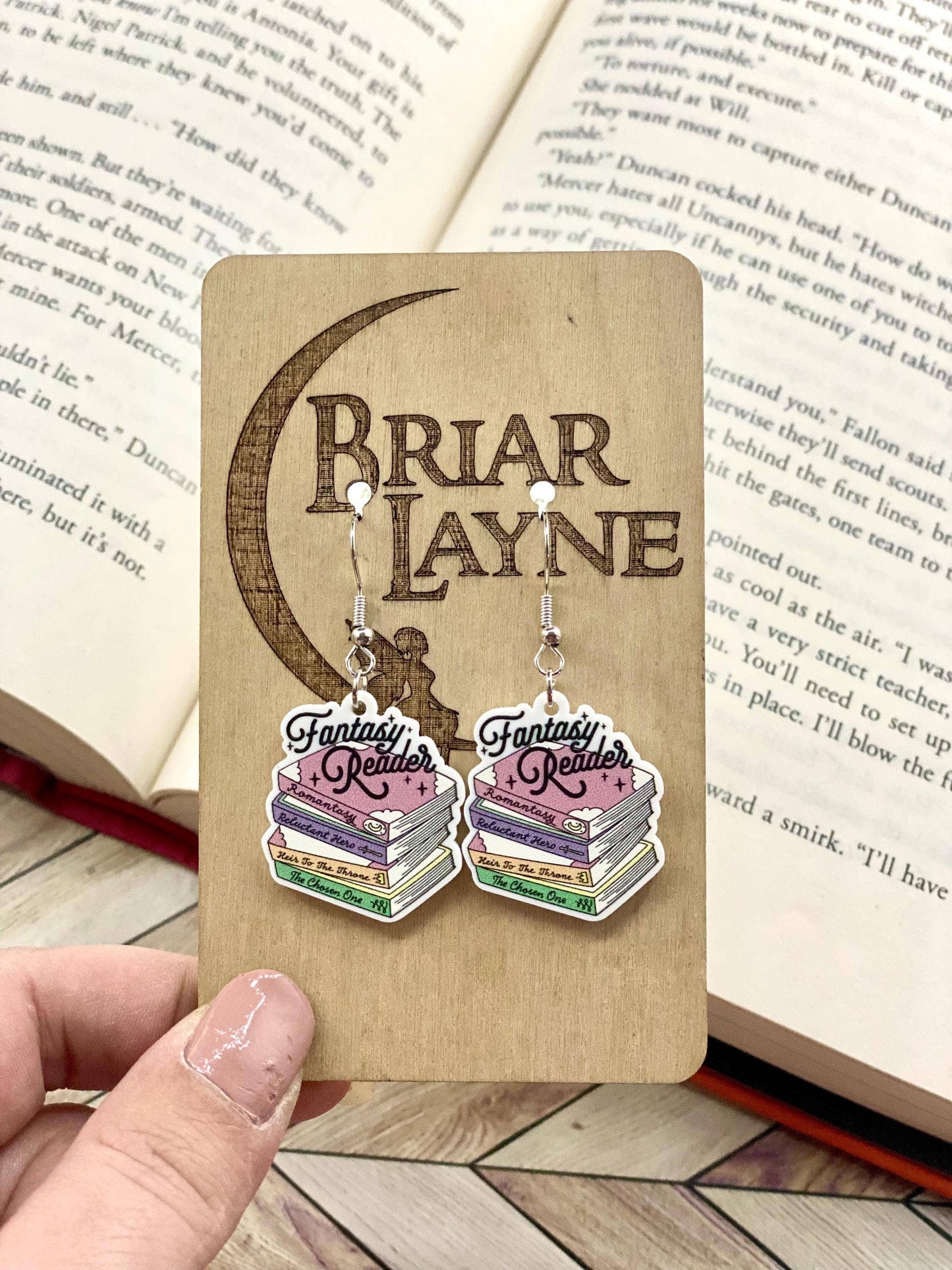 Fantasy Book-Themed Earrings for Readers