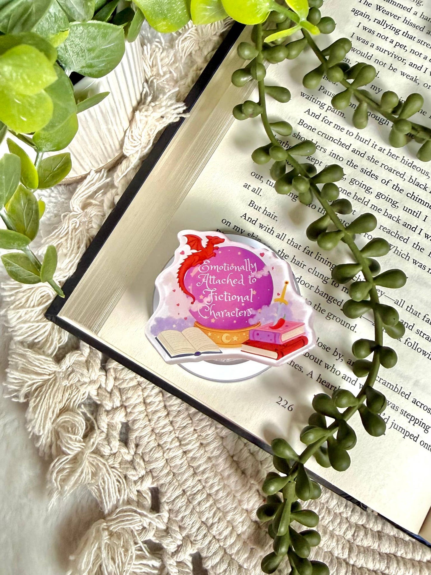 Fantasy Kindle Grip - Fantasy Phone Grip _ Romantasy Grip