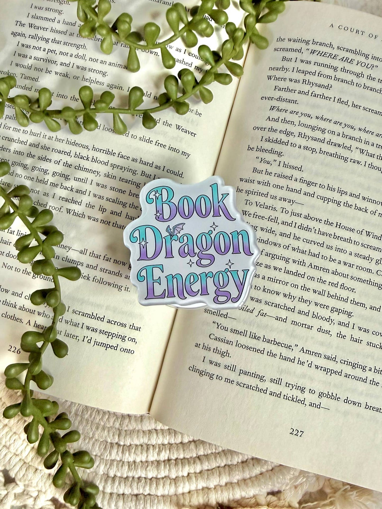 Fantasy Kindle Grip - Fantasy Phone Grip _ Romantasy Grip