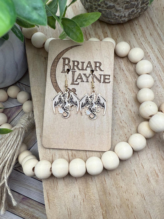 Dragon & Book Fantasy Reading Earrings and Gifts