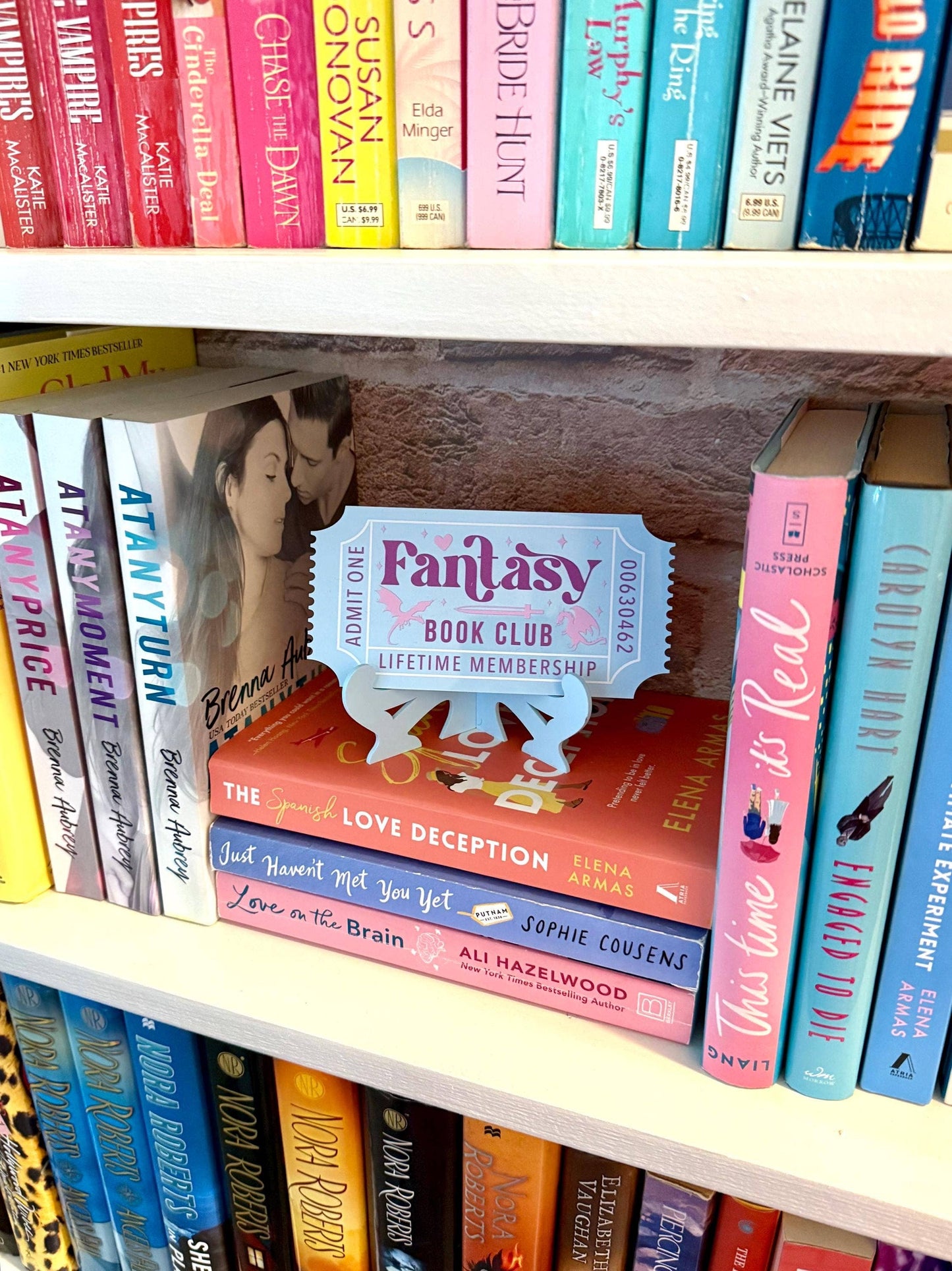 Bookish Shelf Sitter and Decor with Reading Tickets