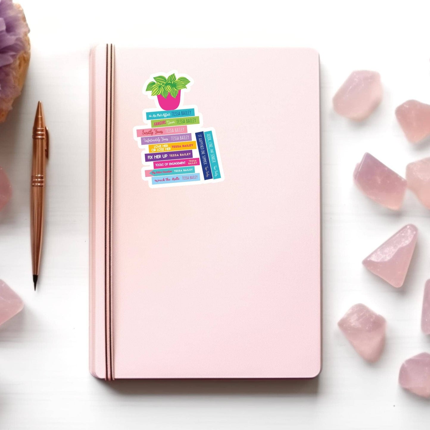 Tessa Bailey Book Stack Sticker