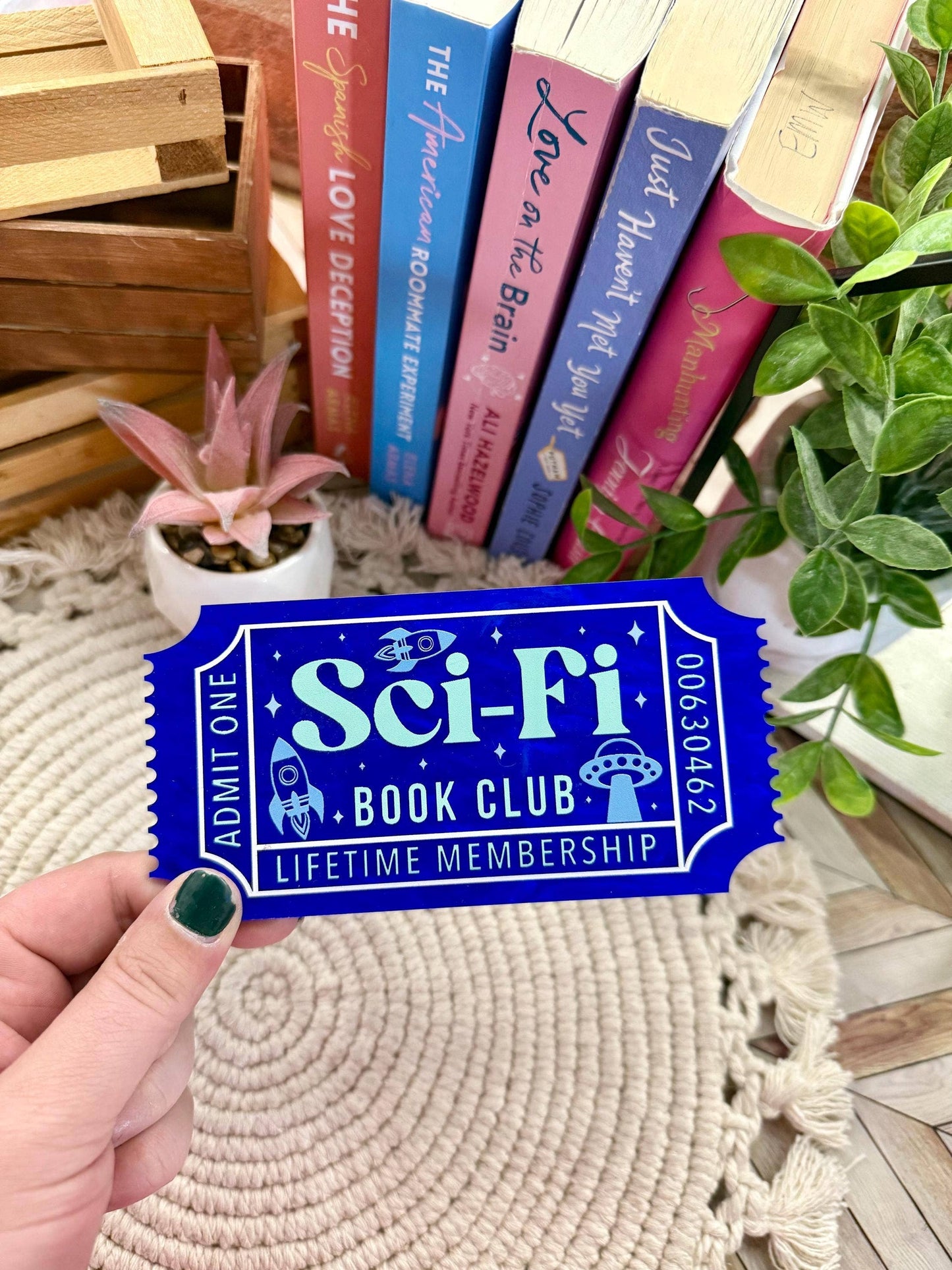 Sci Fi Bookish Shelf Sitter and Bookshelf Decor Ticket