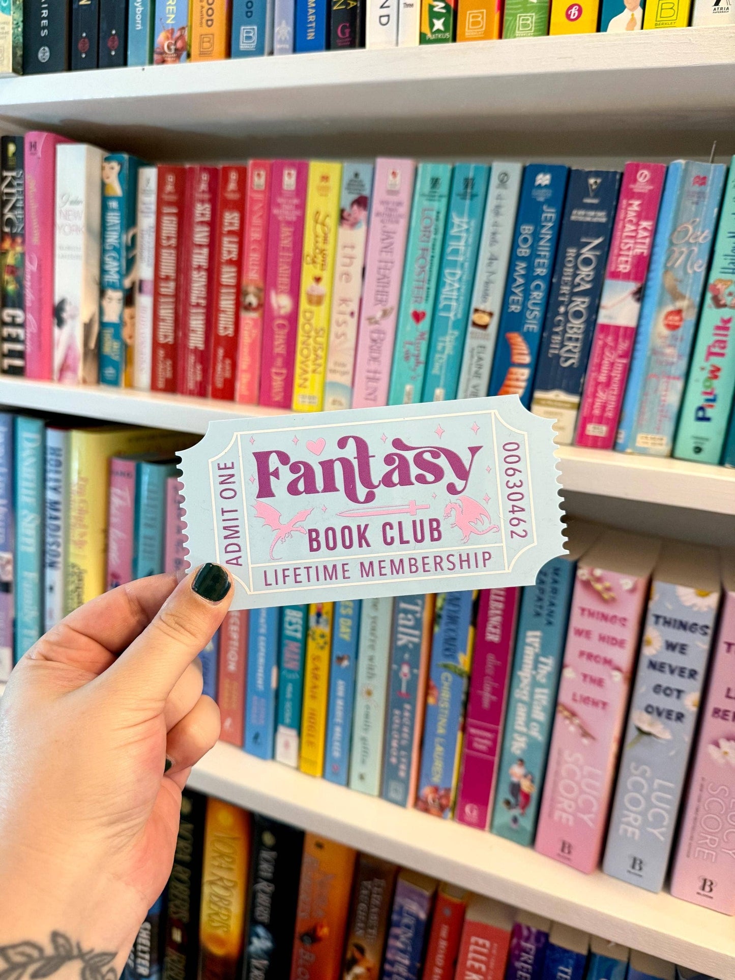 Bookish Shelf Sitter and Decor with Reading Tickets