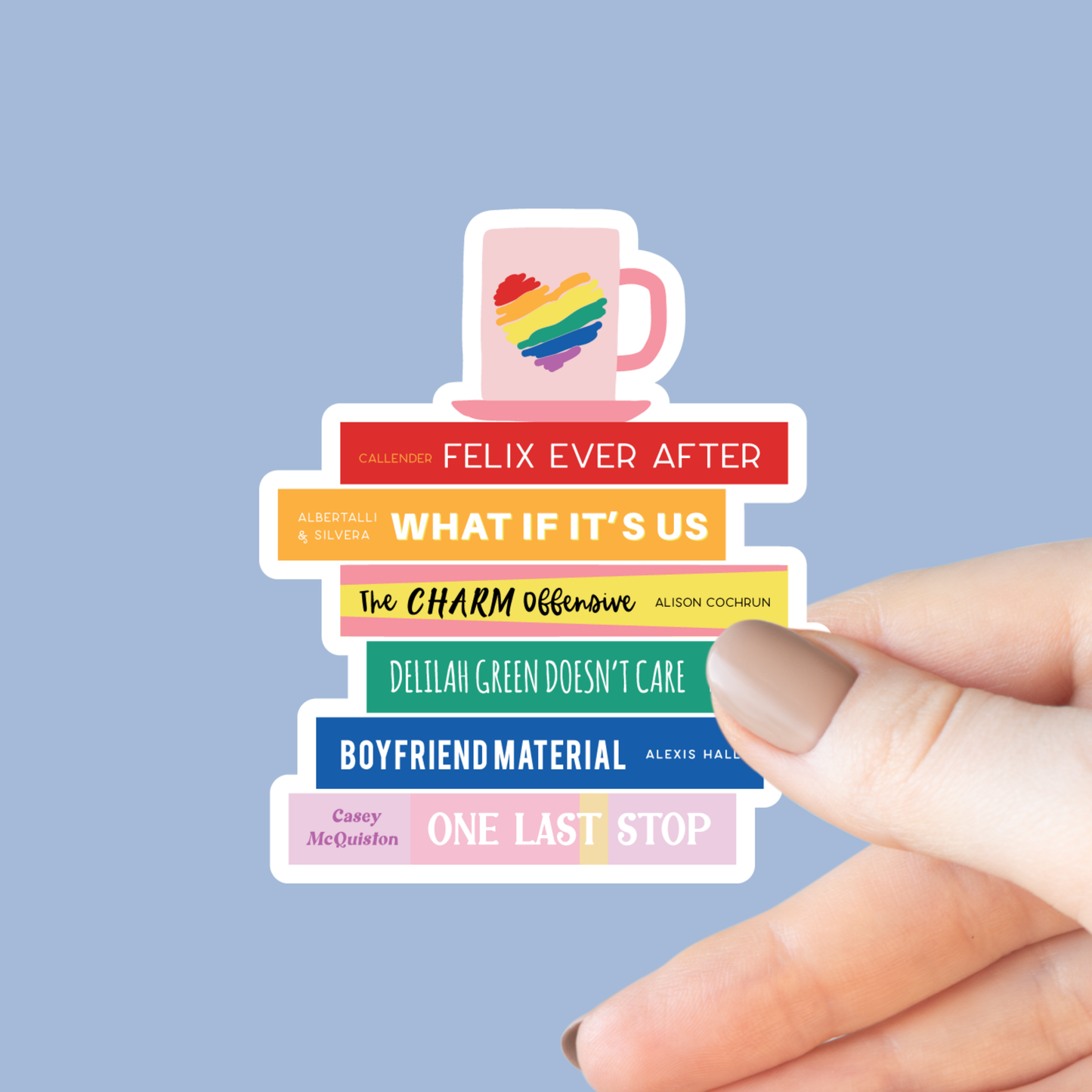 LGBTQ Queer Book Stack Sticker