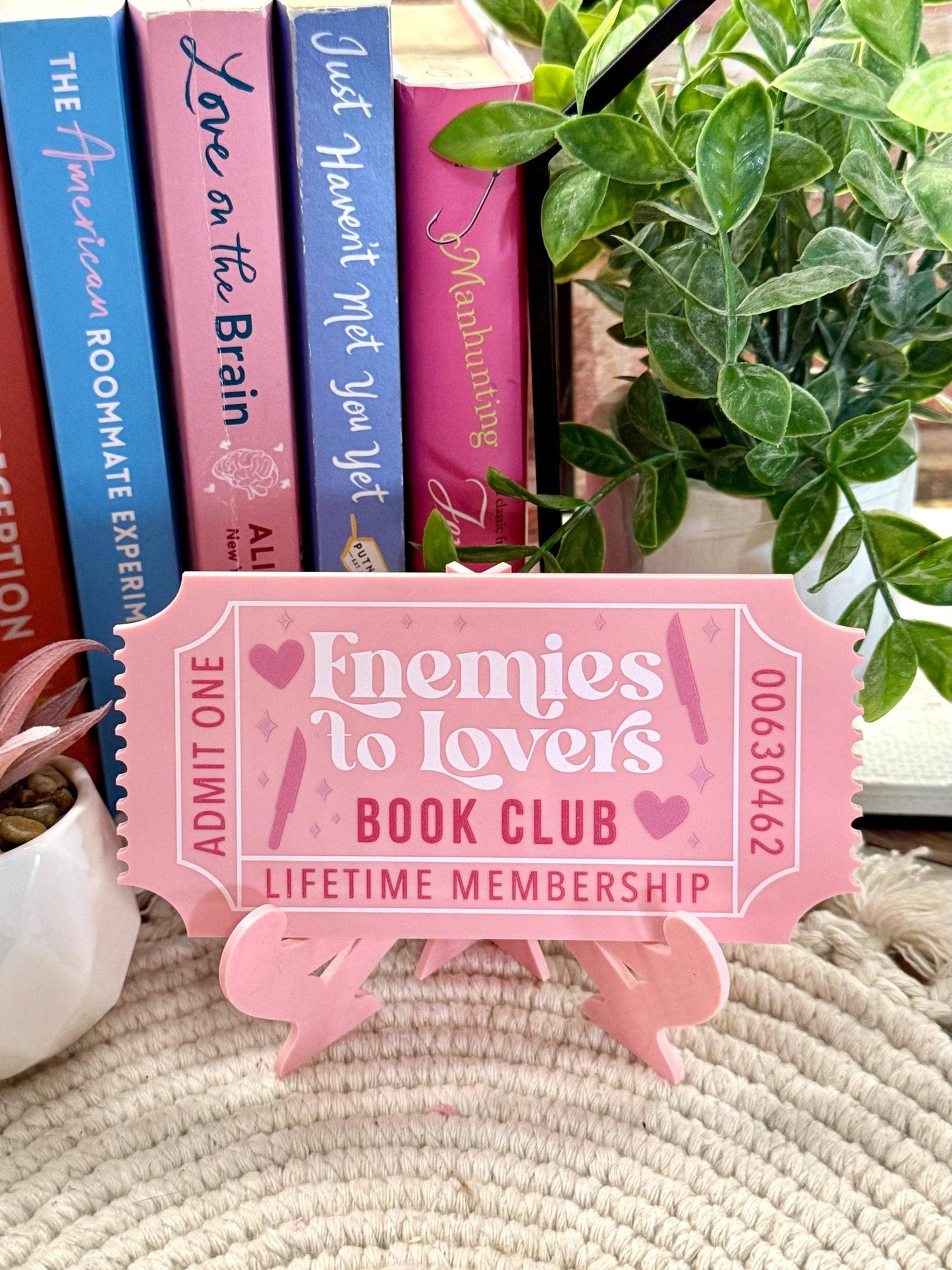 Bookish Shelf Sitter and Decor with Reading Tickets