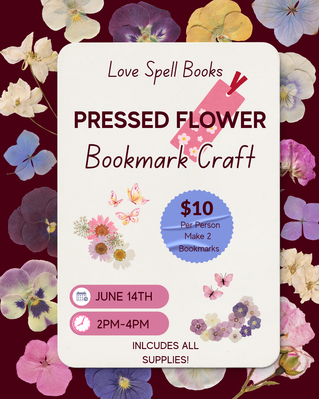Pressed Flower Bookmark Craft